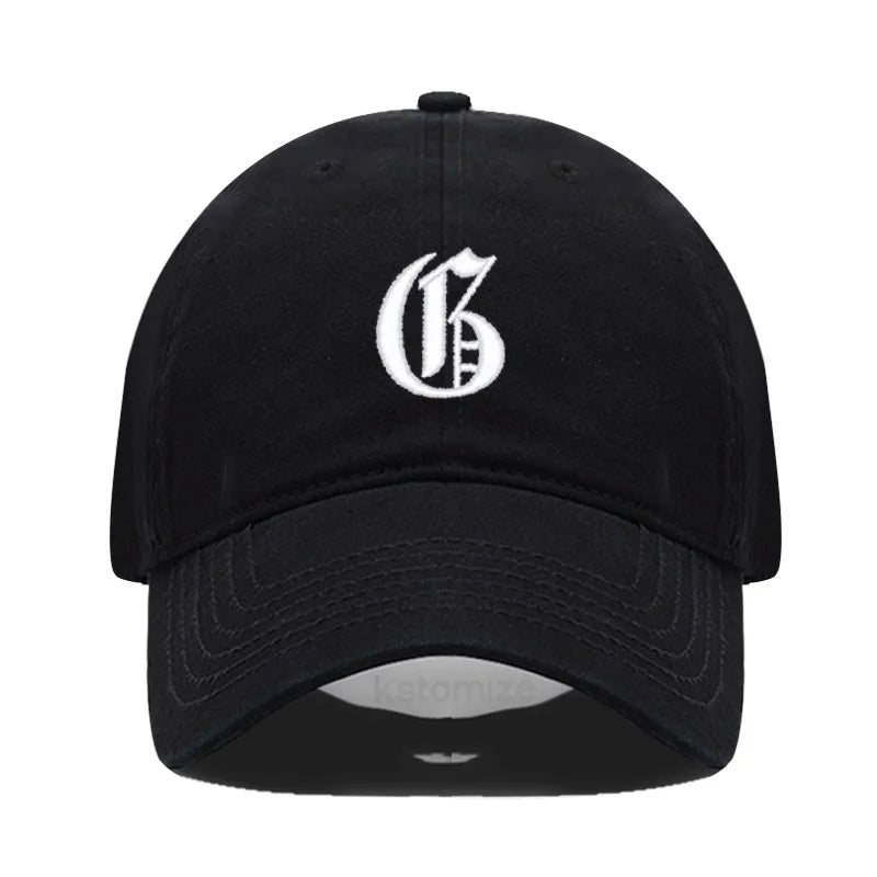 Old English Letter A-Z Embroider Baseball Cap For Men Women