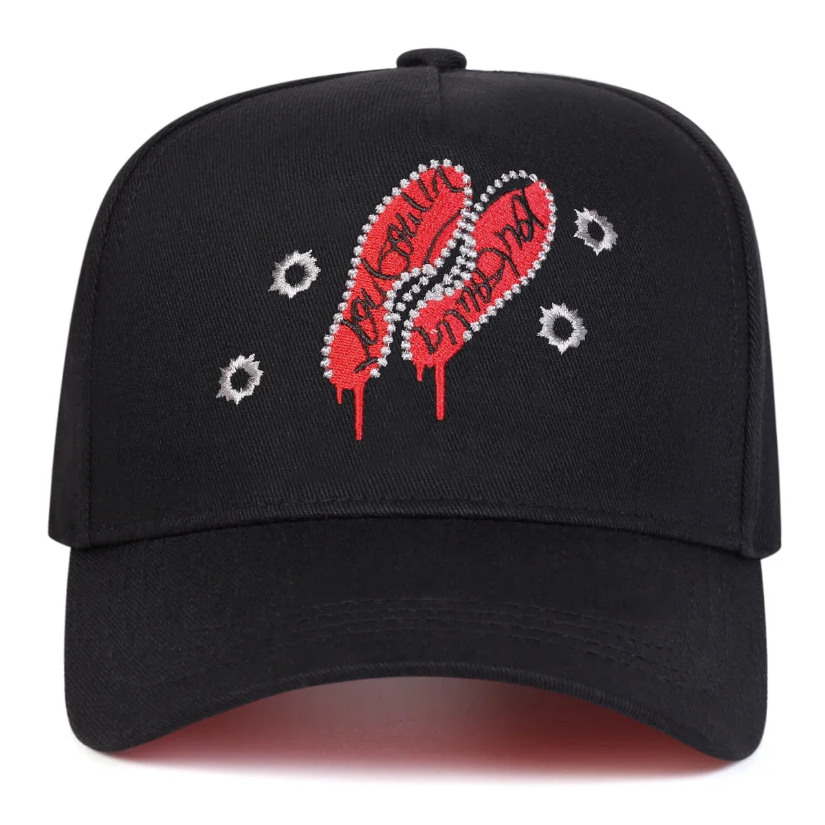 Unisex Footprint Embroidery Baseball Caps