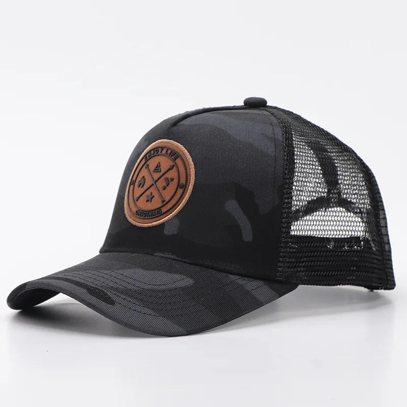 New Summer Mesh Baseball Cap Women Men Letter Patch Snapback Hat