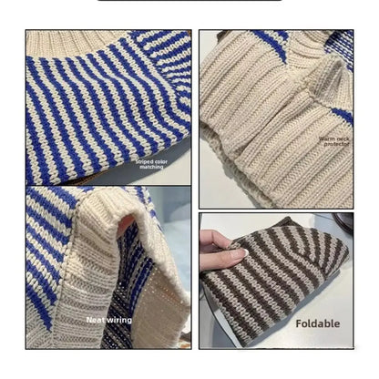 Kids Scarf Knit Material Hooded Style Knit Ear Protection Hats