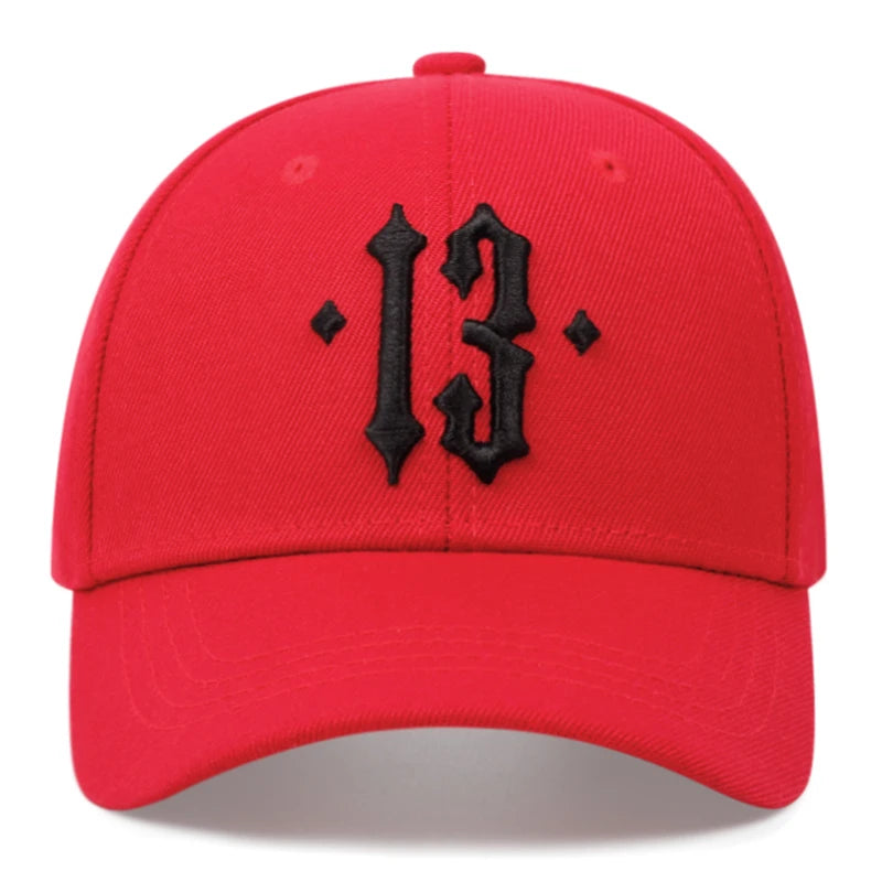 13 Number Embroidery Baseball Cap For Men Cotton Hat