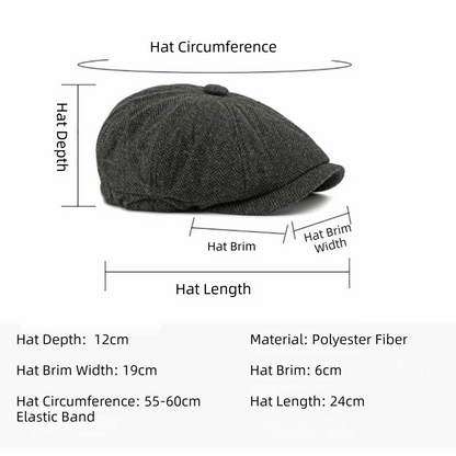 Autumn Winter Casual Men Newsboy Hat