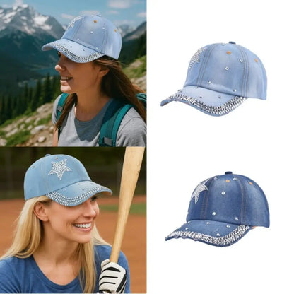 Fashion Shiny Denim Baseball Cap