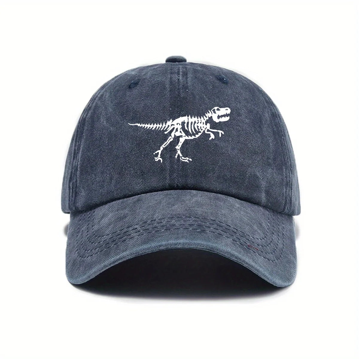 Fashionable and Casual Dinosaur Skeleton Printed Baseball Cap