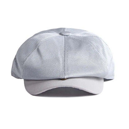 Solid Color Mesh British Beret Hollow-Out