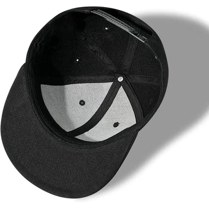Flat Bill Hats For Men Snapback Skull Hats Black Hat For Teen Boys Skateboard Hats Baseball Cap
