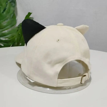 Cute Cat Ears Baseball Cap Thin Breathable Sun Hat UV Protection Adjustable Duckbill Cap Women Spring Summer