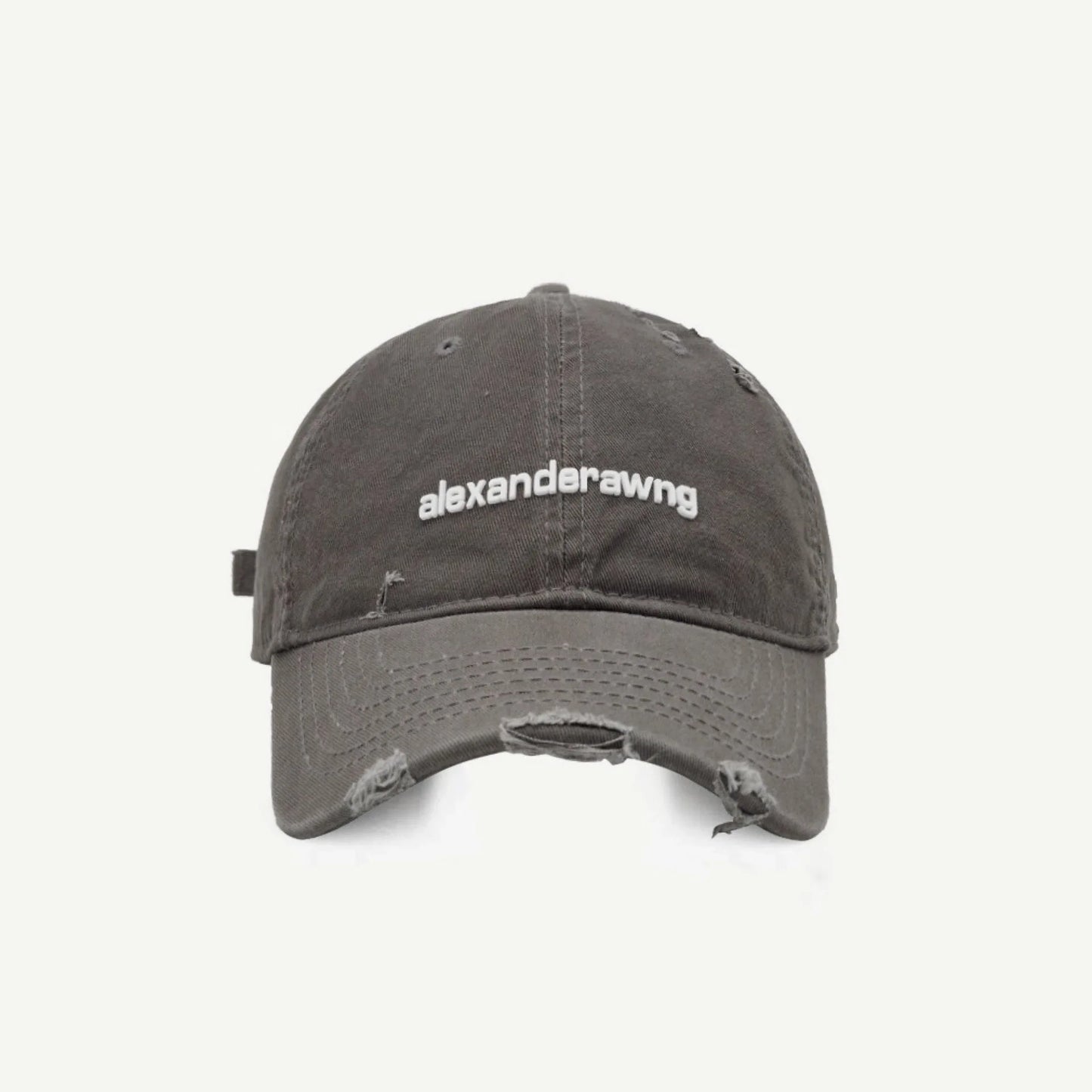 Ripped Letter Embroidery Trendy Baseball Cap Children Soft Top Showing Face Small Couple Big Head Casual Cap Men