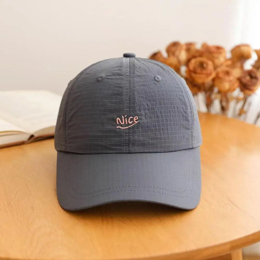 Quick Dry Plaid Baseball Cap Embroidery Plaid Hats