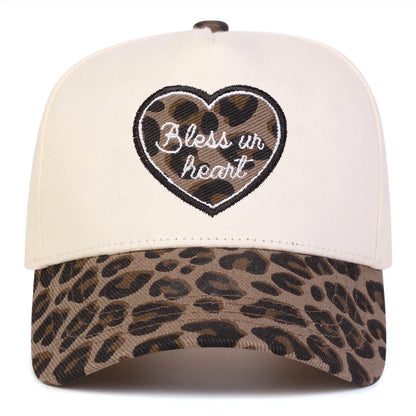 Unisex Bless Ur Heart Letter Embroidery Baseball Caps Spring Autumn