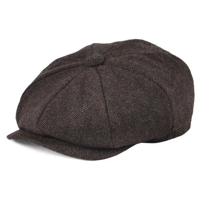 Autumn Winter Men's Newsboy Hat Wool Blend Male Beret Men And Women