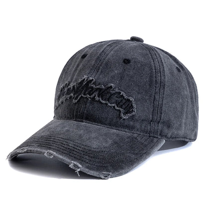 Unisex Retro Style Baseball Cap New York City Embroidery Washed Cotton Cap Men Women