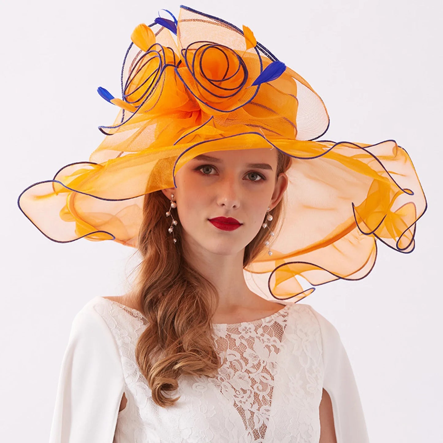 Elegant Women Sun Hat Organza Fedoras Summer Sun Hats