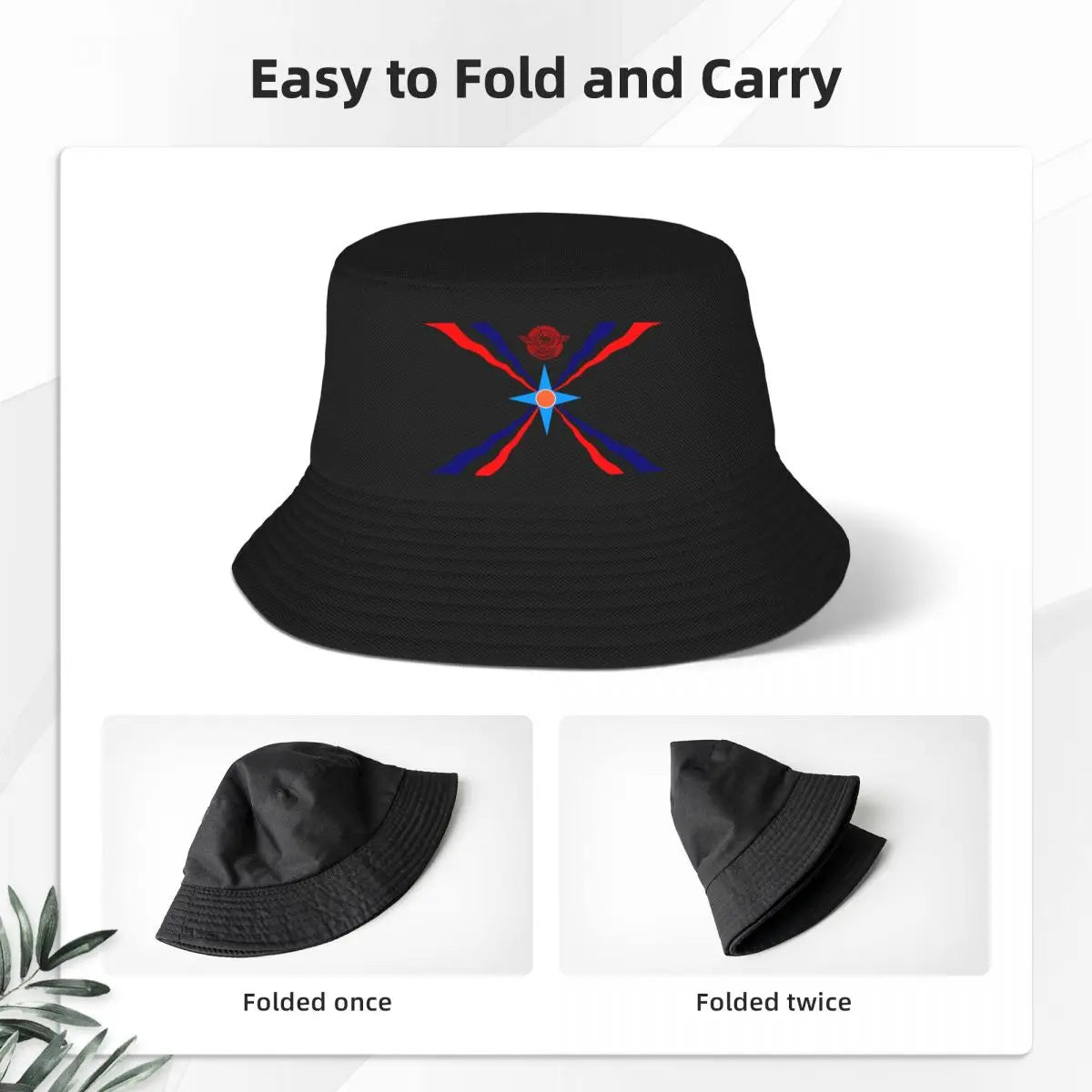 Custom Assyrian Flag Bucket Hat for Men Women