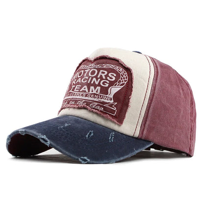 Unisex Washed Cotton Cap Letter Embroidery Baseball Cap For Men Women
