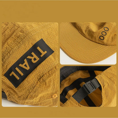 Korean 5‑Panel Letter Printed Baseball Cap