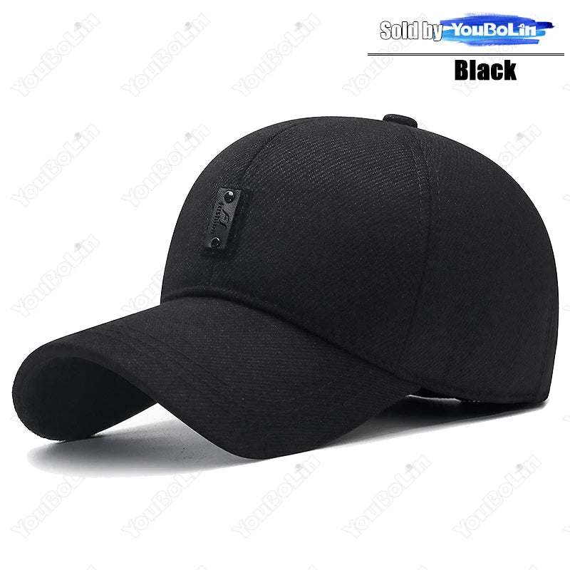 Winter Ear Protection Warm Baseball Cap Hat Sun Hats With Hidden Ear Protection Velvet Design