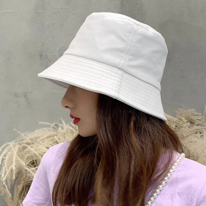 Fashion Bucket Hats Solid Panama Sunscreen Fisherman Cap Outdoor Beach Sun Cap Hat For Women Men