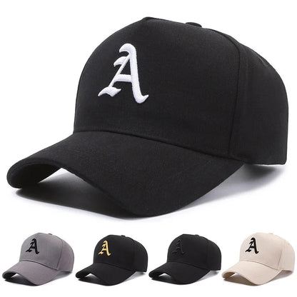 Summer Men Baseball Cap Letter A Embroidery Outdoor Snapback Hat