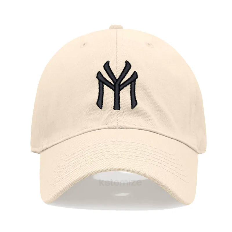 Letter MY Embroidery Baseball Cap Women Men Adjustable