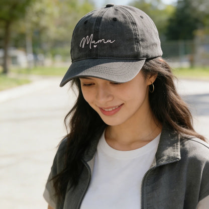 Vintage Washed Cotton Baseball Cap For Women