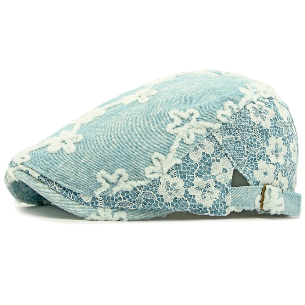 Men Women Flower Artist Painter Beret Hat