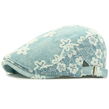 Men Women Flower Artist Painter Beret Hat