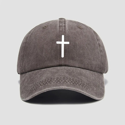 Cross Print Baseball Cap for Men and Women