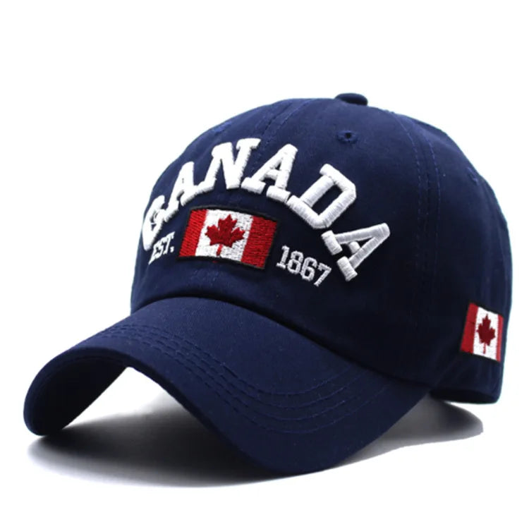Canada Maple Leaf Embroidered Baseball Hat for Men and Women Couples