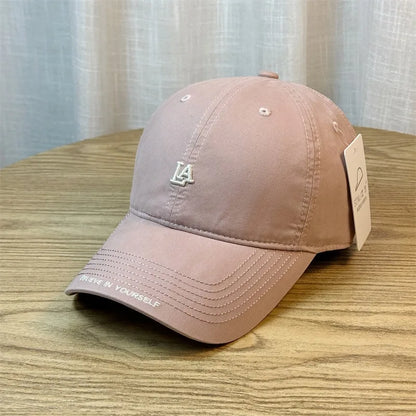 Korean Style Simple Letter Embroidered Baseball Cap