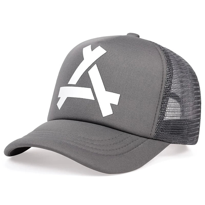 Simple and Creative Baseball Hat A Printed Mesh Hat