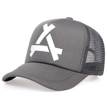 Simple and Creative Baseball Hat A Printed Mesh Hat