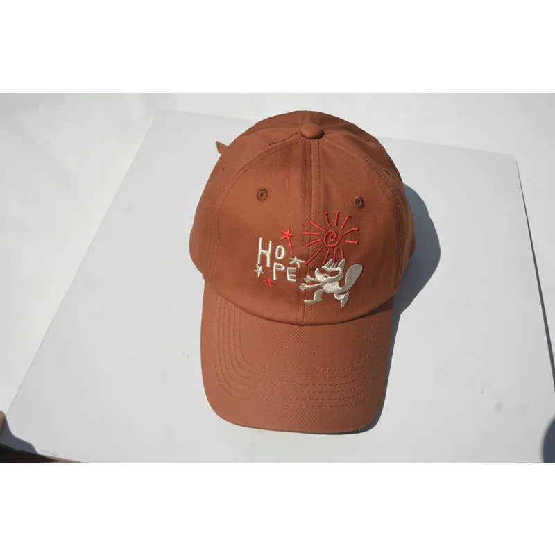 Fashion Sun Hat Kpop Tour Hope on The Stage Monogram Embroidered Baseball Cap For boys Girls