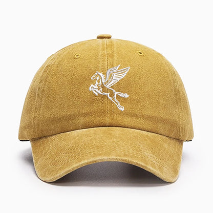 Horse Embroidery Baseball Cap, Mesh Sun Protection Unisex Adjustable Outdoor Hat