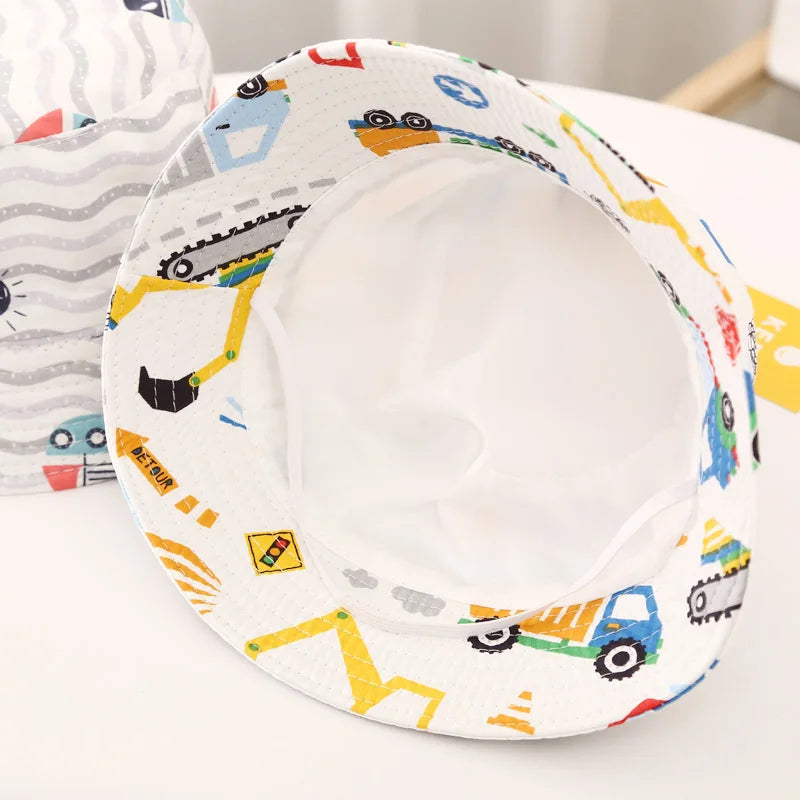 2-4 Years Summer Baby Hat Kids Cotton UV Protection Sun Cap Children