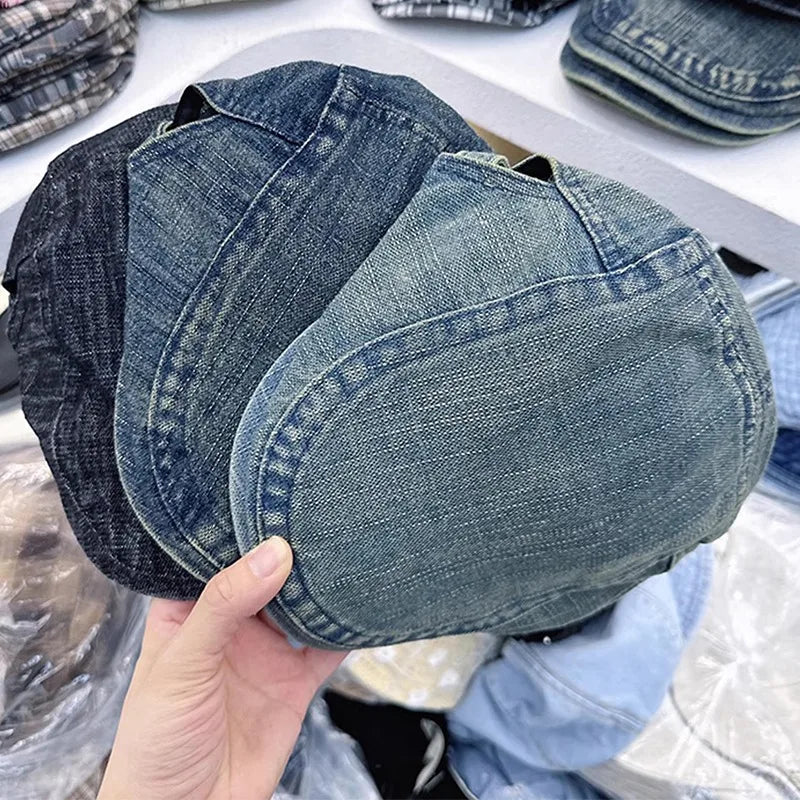 Unisex Plaid Vintage Beret Hats For Men Women British Painters Beret Cap
