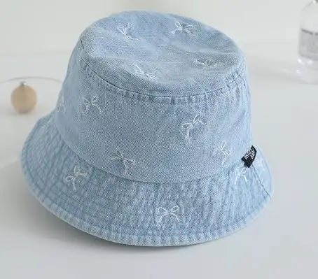 Spring Summer Baby Fisherman Hats Lovely Bow Pattern Kids Boys Girls