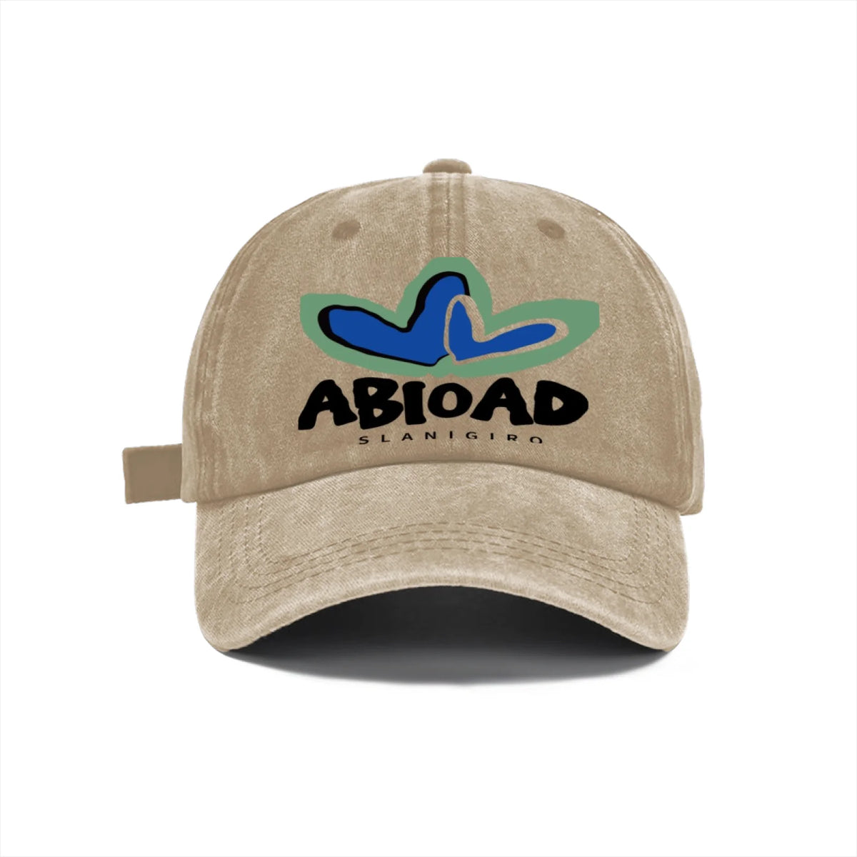 Vintage Washed Baseball Cap Unisex Distressed Abstract Graphic Embroidered Adjustable Hat