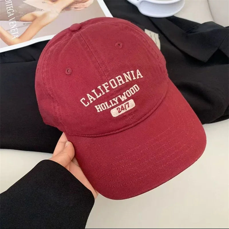 Retro Letter Embroidery Baseball Caps For Women Men Summer Sport