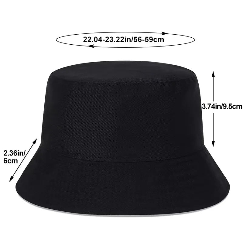 Unisex Letter Embroidery Printing Personality Bucket Hats