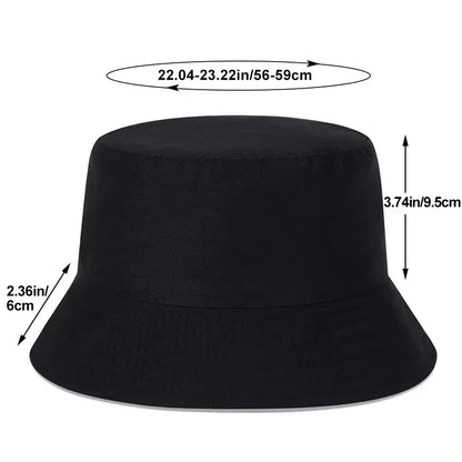 Unisex Letter Embroidery Printing Personality Bucket Hats