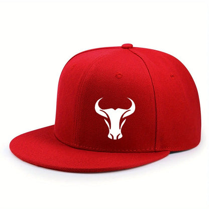 Bull Patterned Baseball Cap For Both Men's And Women's For All Seasons
