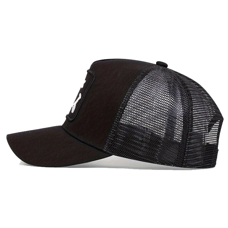 Unisex XX Tongue Sticking Embroidery Baseball Net Caps Spring Summer
