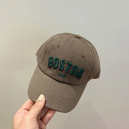 Solid Letter Kids Baseball Cap Embroidery Children Girls Boys Sun Hat