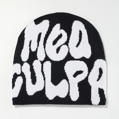 Mea Culpa Knitting Beanies Hat For Women Men