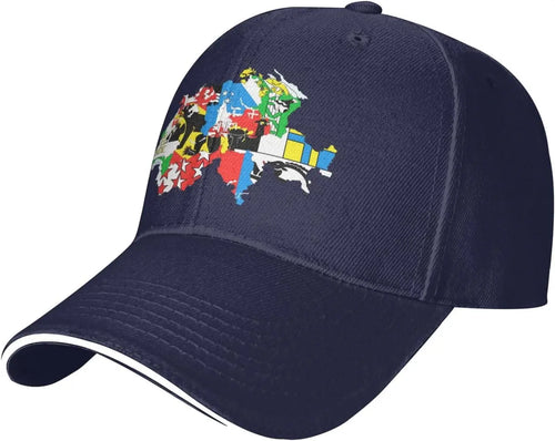 Switzerland Canton Map Flags Baseball Cap Polyester Casual