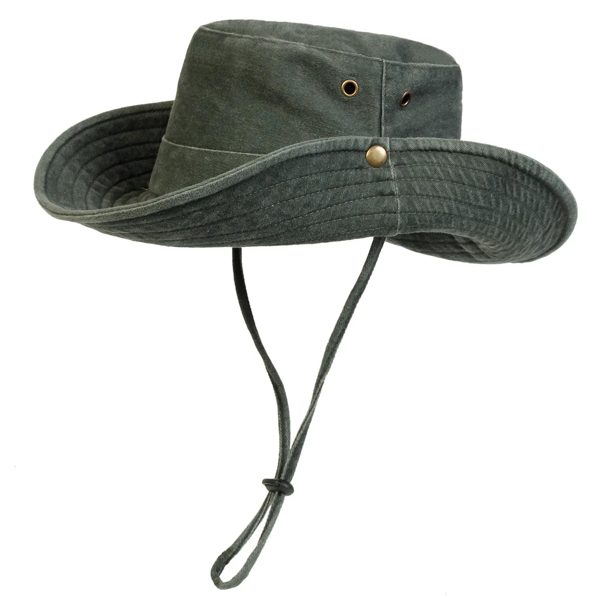 Men Big Eaved Washed Bucket Hats Fishermen Caps Outdoor Casual Cap Men