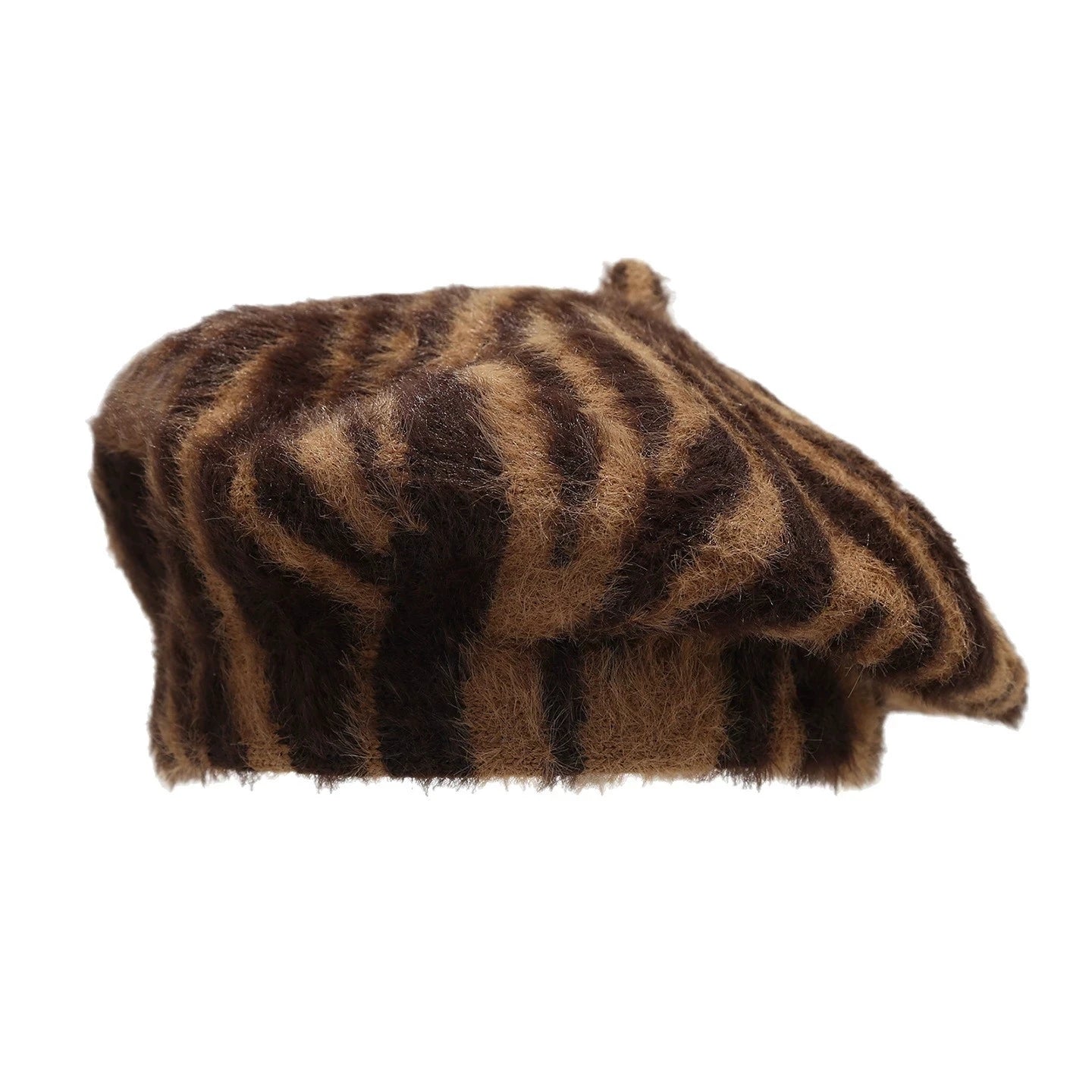 Women's Beret Autumn/Winter Zebra Striped Painter Hat