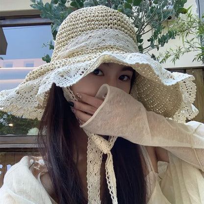 Women Big Head Size Summer Visors Hat