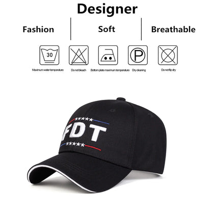 Unisex FDT Letter Embroidery Baseball Caps Spring Autumn